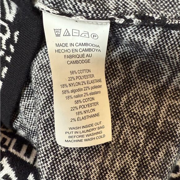 NWT Michael Kors Skirt Knit Pencil Women's Designer Black & White Size medium - Picture 8 of 10